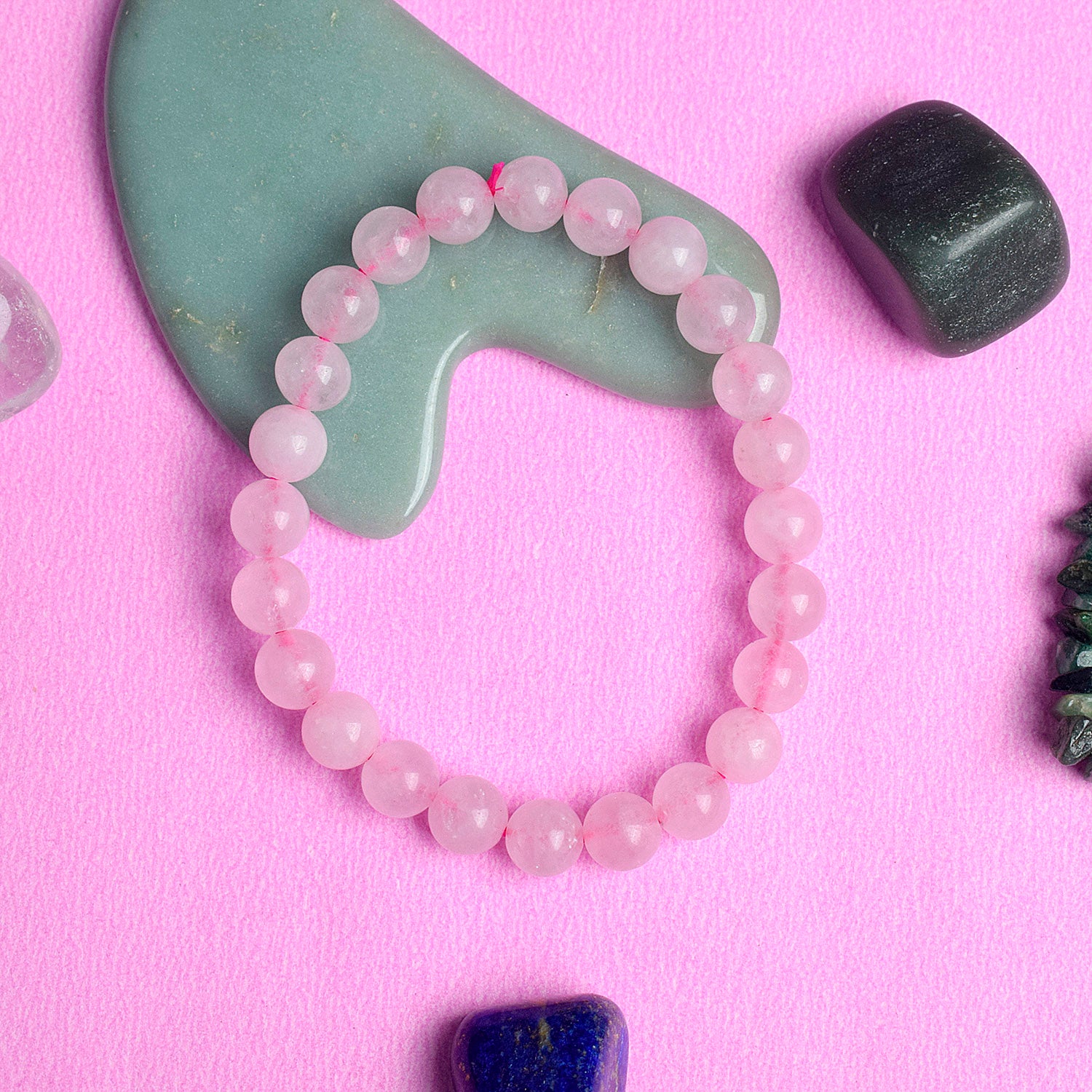 Jewelry :: Madagascar Rose Quartz Gemstone Bracelet - Love Energy - Natural  Crystal Jewelry - Lavender, Pink, Mauve