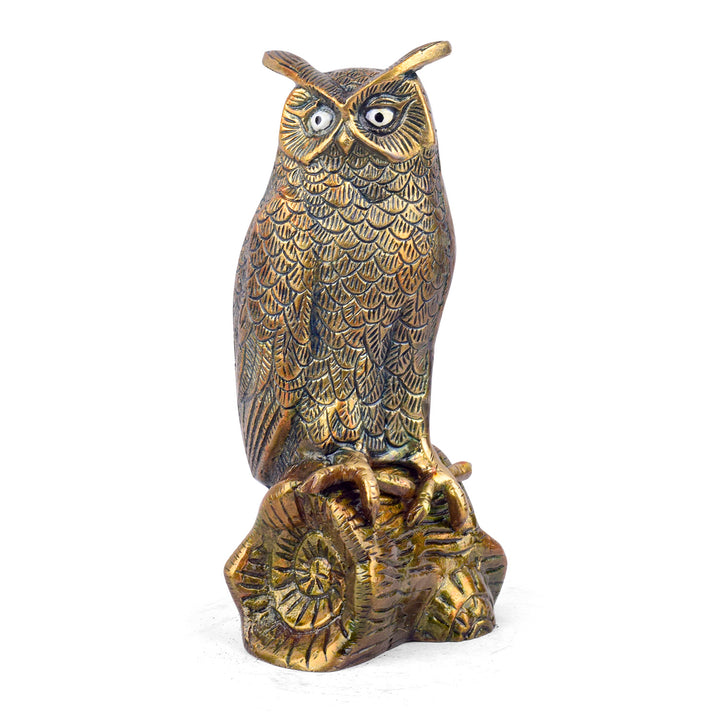  The 7.9 Inch Brass Owl Figurine Guardian of Wisdom and Insight is a beautifully crafted piece that symbolizes knowledge, wisdom, and intuition. This elegant owl figurine is made from high-quality brass, showcasing intricate detailing that highlights the owl's watchful gaze and majestic presence. 