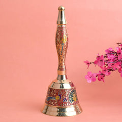 Buy Hindu Bell: Exquisite Brass Hand Held Puja Bell