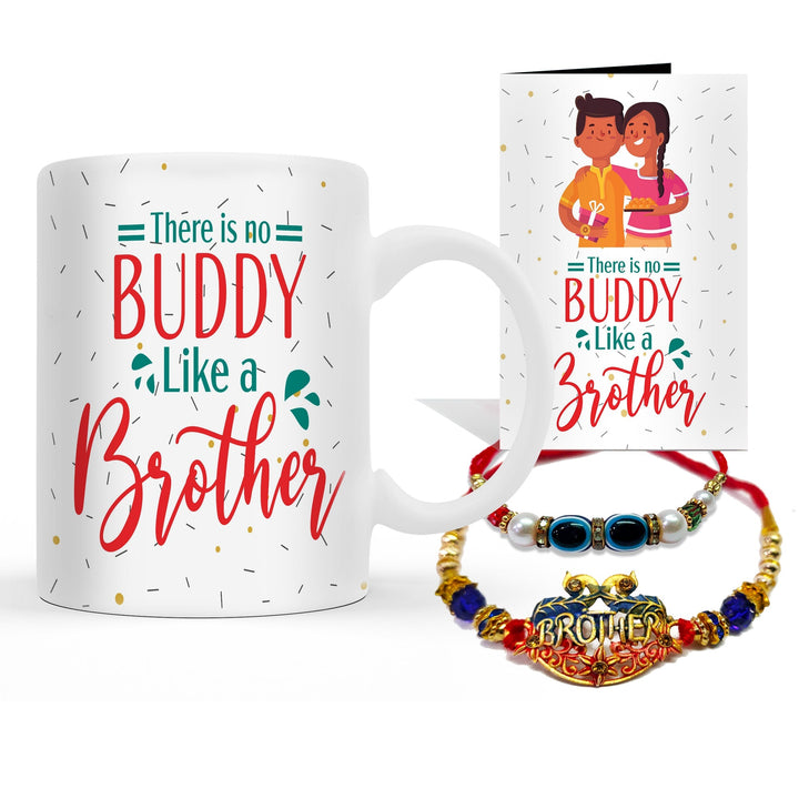 Buddy Like Brother Rakhi with Mug Gift Combo Set – satvikstore.in