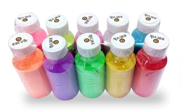 Eco Friendly 10 Colors Rangoli Powder Bottles for Diwali, Rangoli