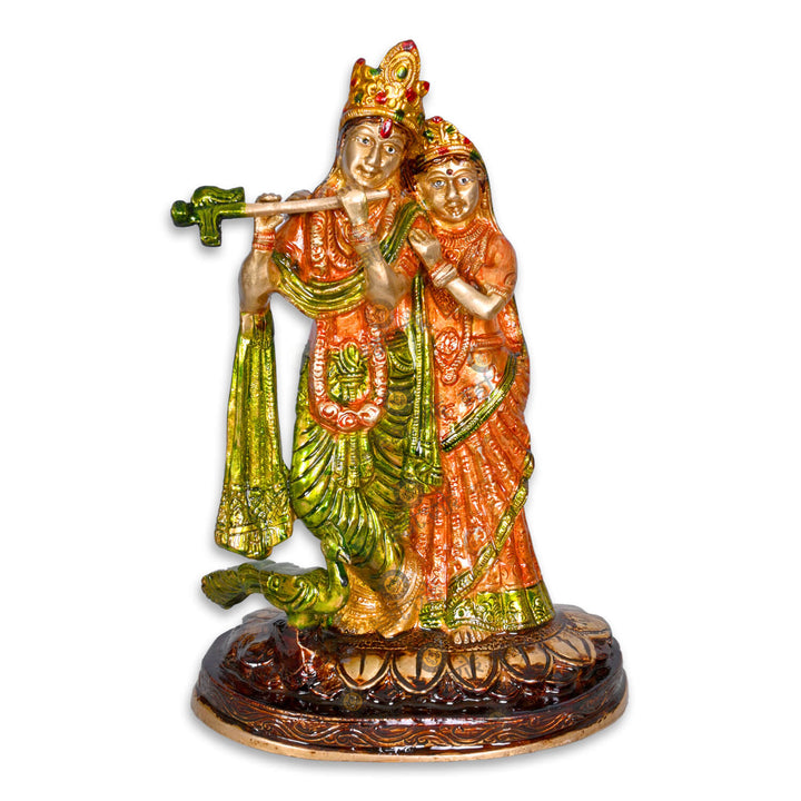 Metal Radha Krishna Statue Gold Plated Decor Your Home,Office & Radha  Krishna Murti Idol Showpiece Figurines,Religious Krishna Idol Gift  Article...